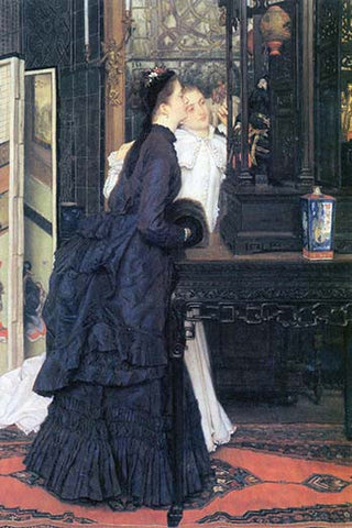 Young women with Japanese goods