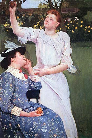 Young Woman Picking Fruit