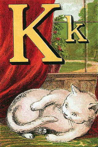 K for the Kitten that plays with its Tail